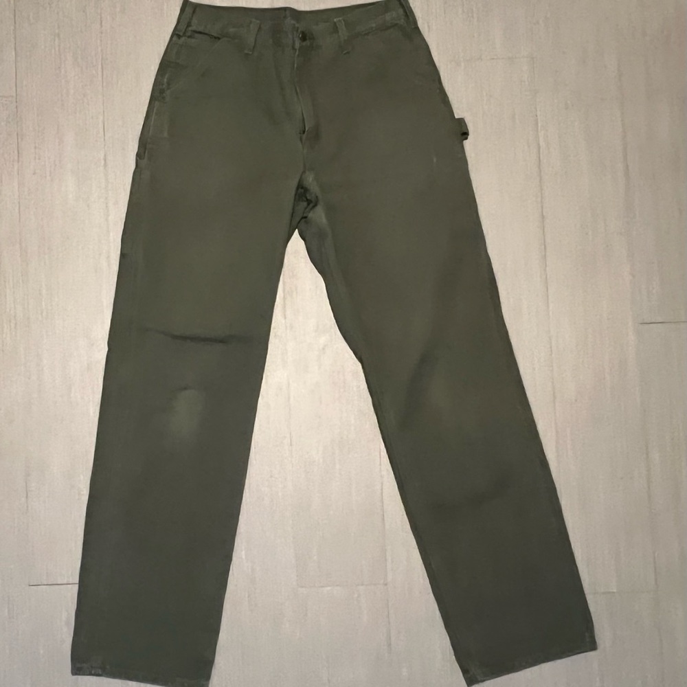 Carhartt Men's Washed Duck Work Dungaree Green